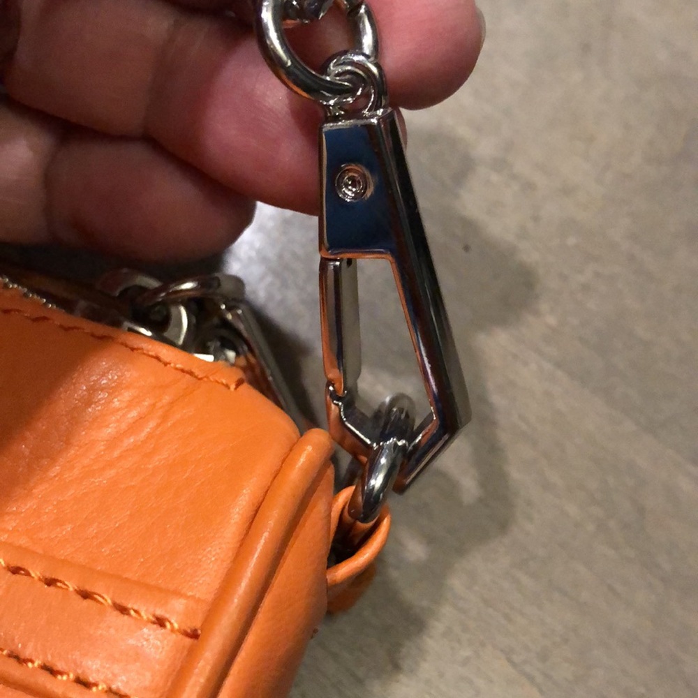 Rebecca Minkoff NWOT Leather Orange Crossbody bag - Picture 7 of 12